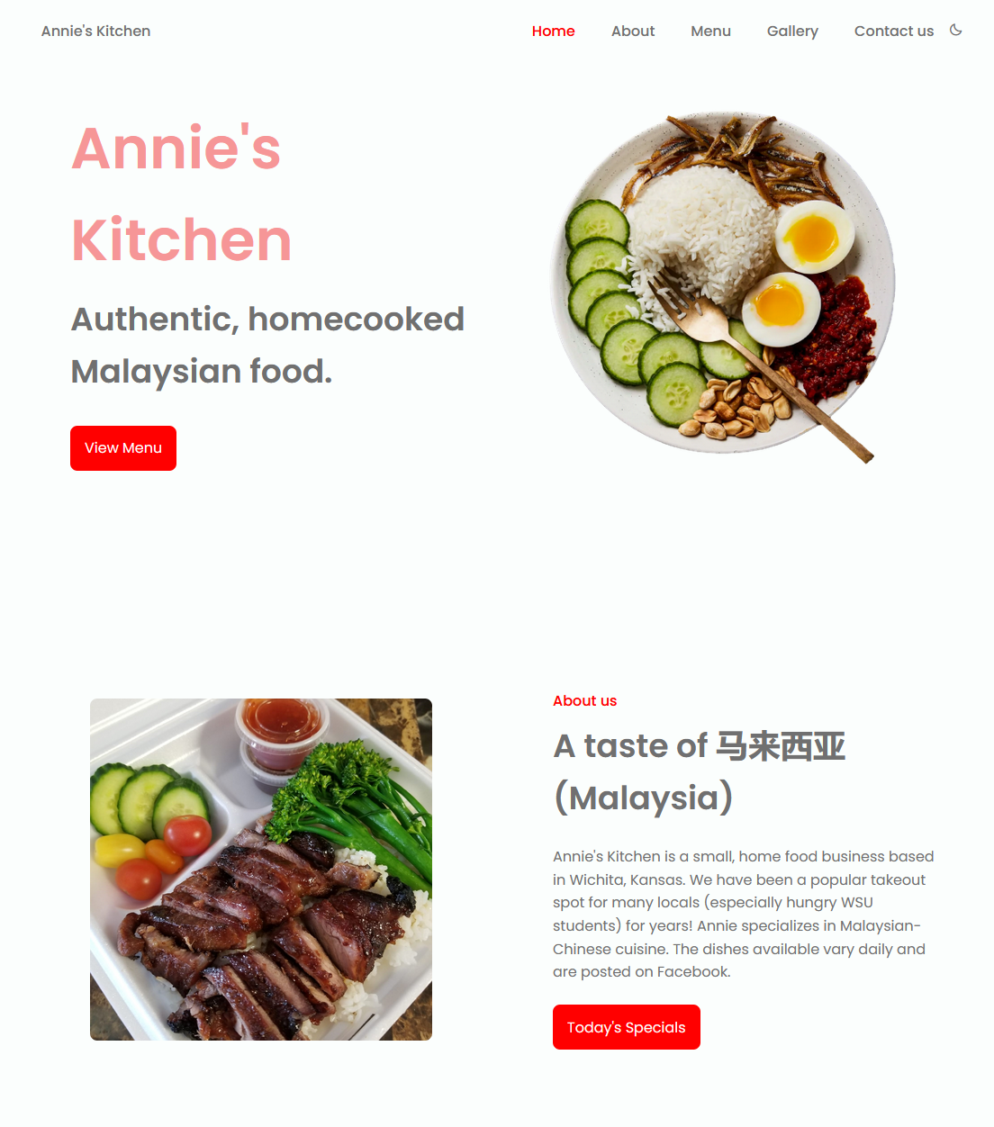Annie's Kitchen Website